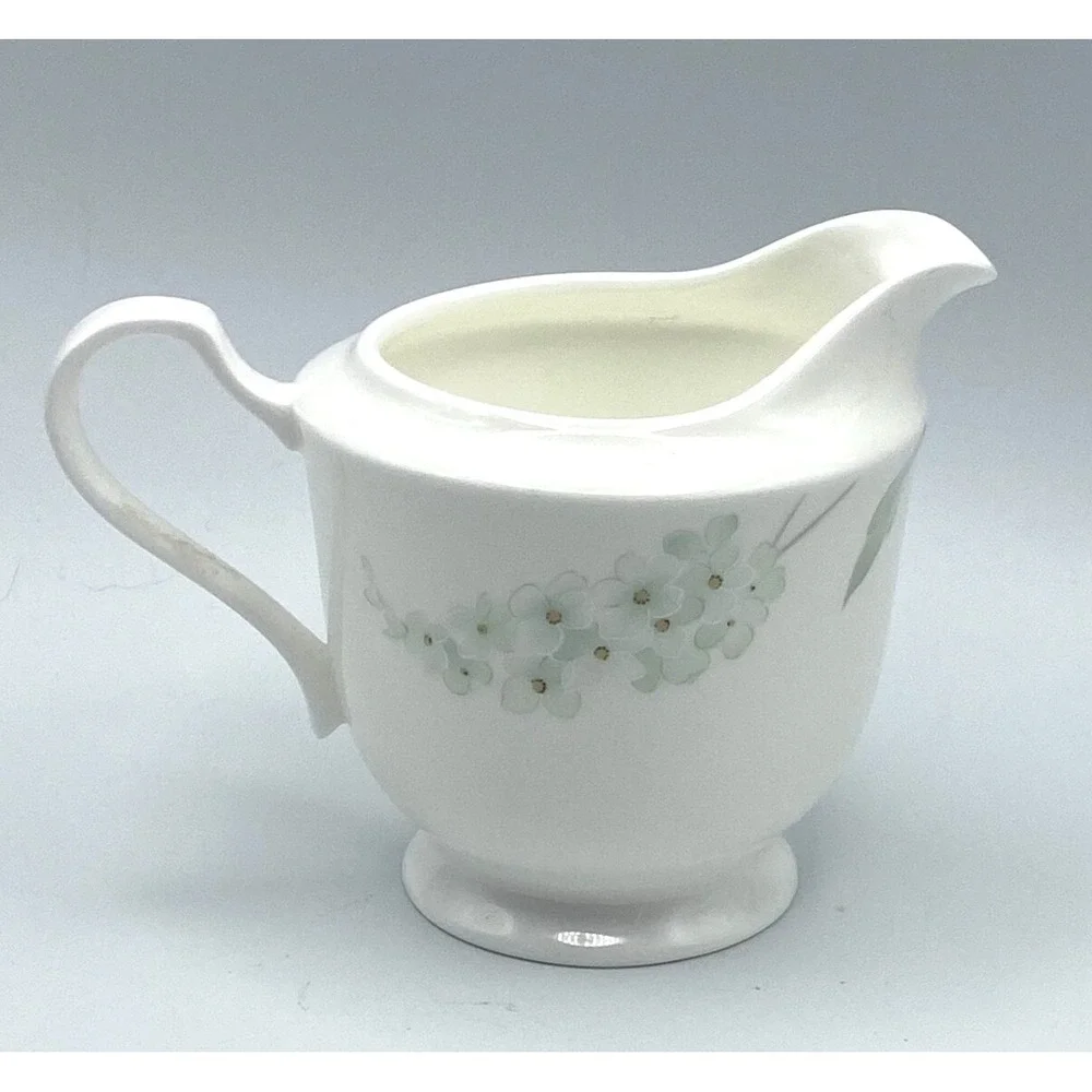 Mikasa Just‎ Love Creamer Milk Orange Pink Flowers Handles Bone China CAH15